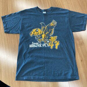 Iowa Hawkeyes T-Shirt, Large, Dark Grey